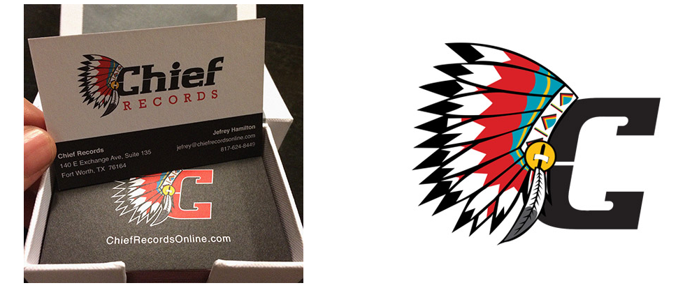 Chief Records Business Cards & Small Logo