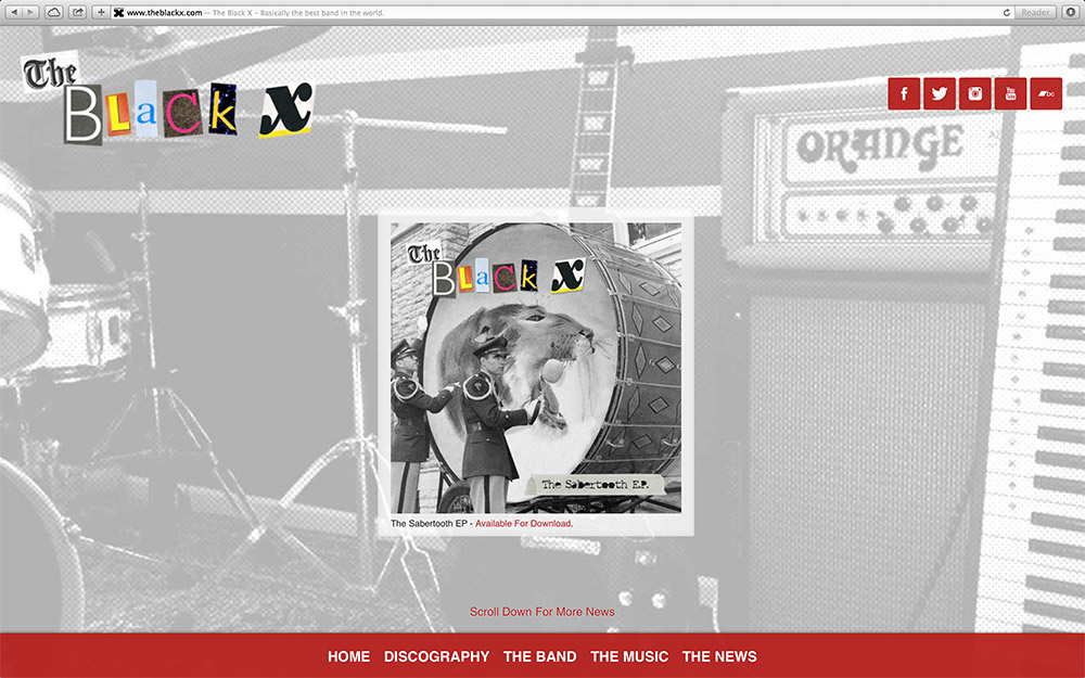 TheBlackX.com - Landing Page