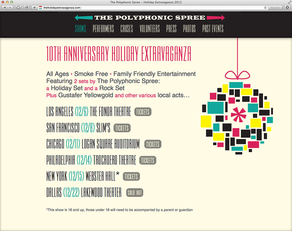 The Polyphonic Spree Holiday Extravaganza 2012